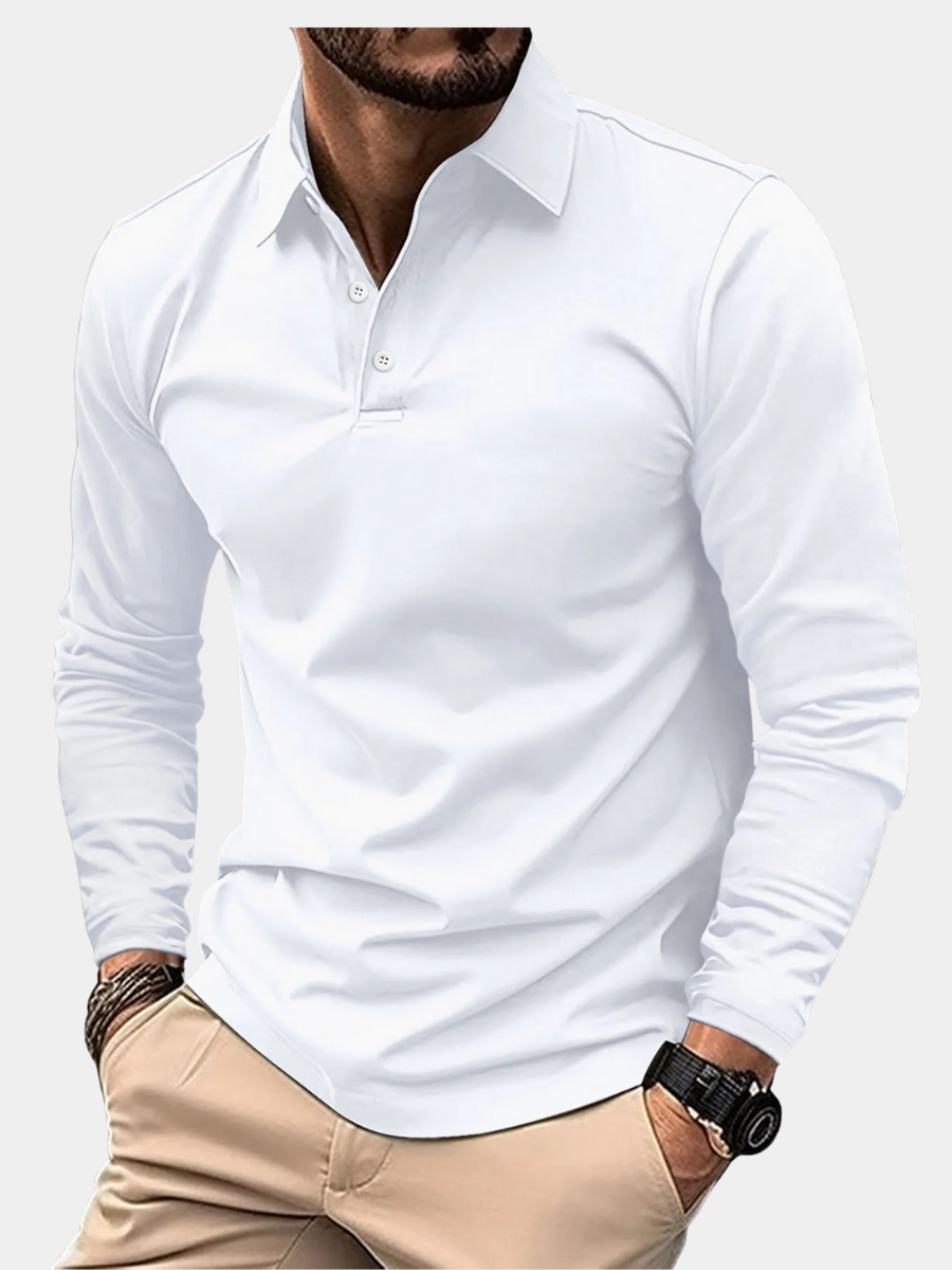 Polo classica à manches longues pour homme
