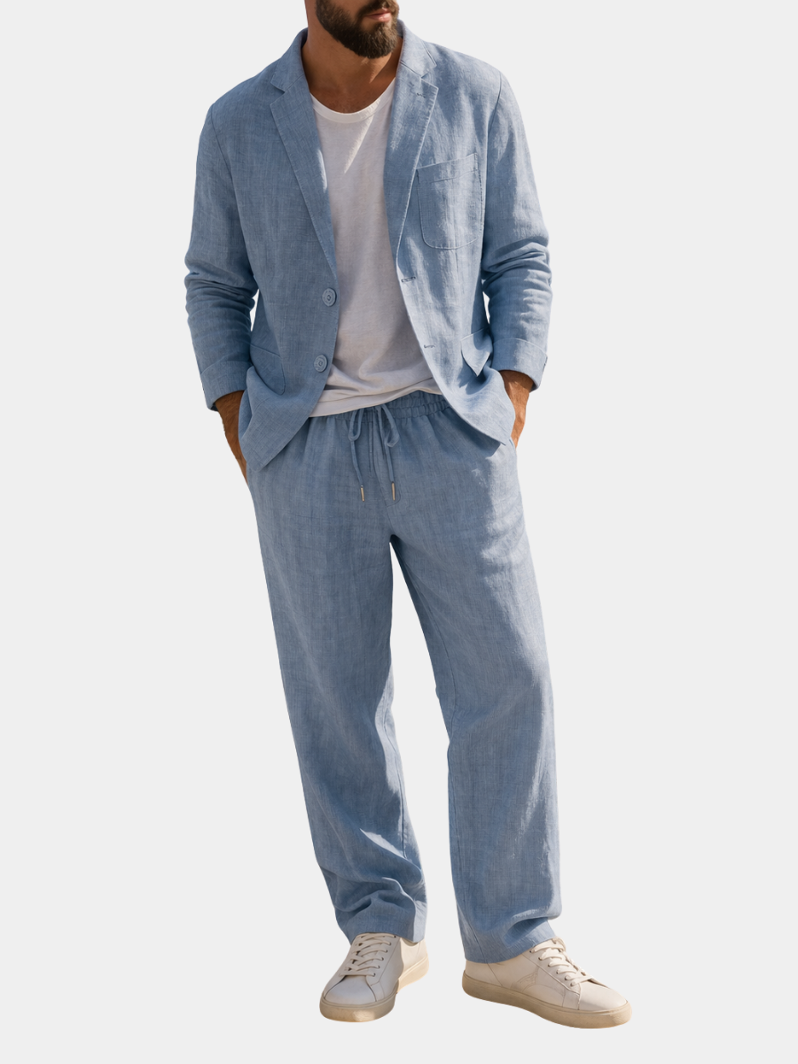 MAISON VALÉRIE | Ensemble lin coton homme