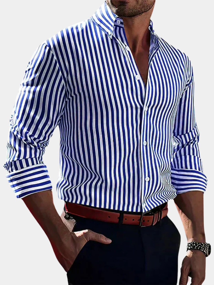 MAISON VALÉRIE | Chemise à rayures pour hommes