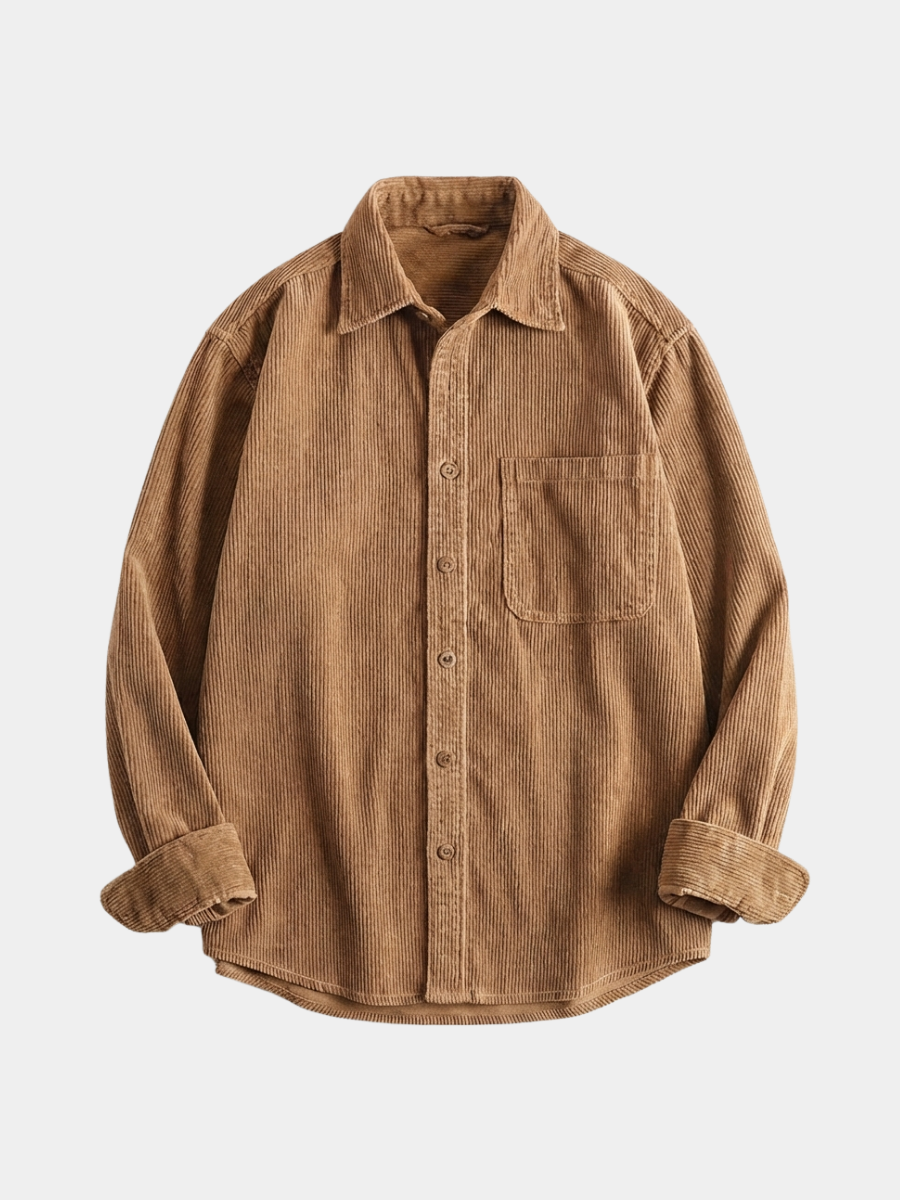 MAISON VALÉRIE | Veste chemise en velours côtelé pour homme