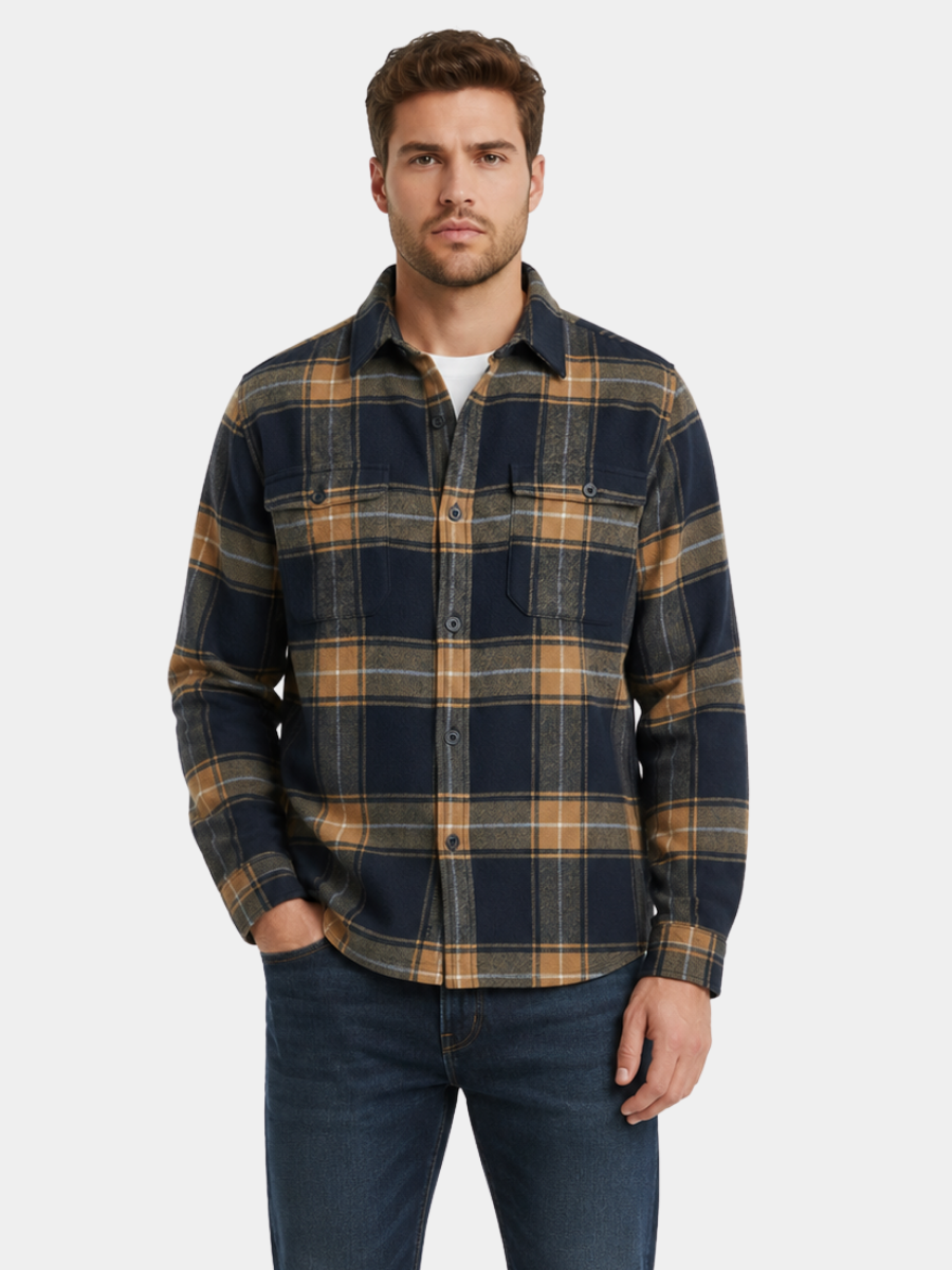 MAISON VALÉRIE | Chemise cosy en flanelle à carreaux pour hommes