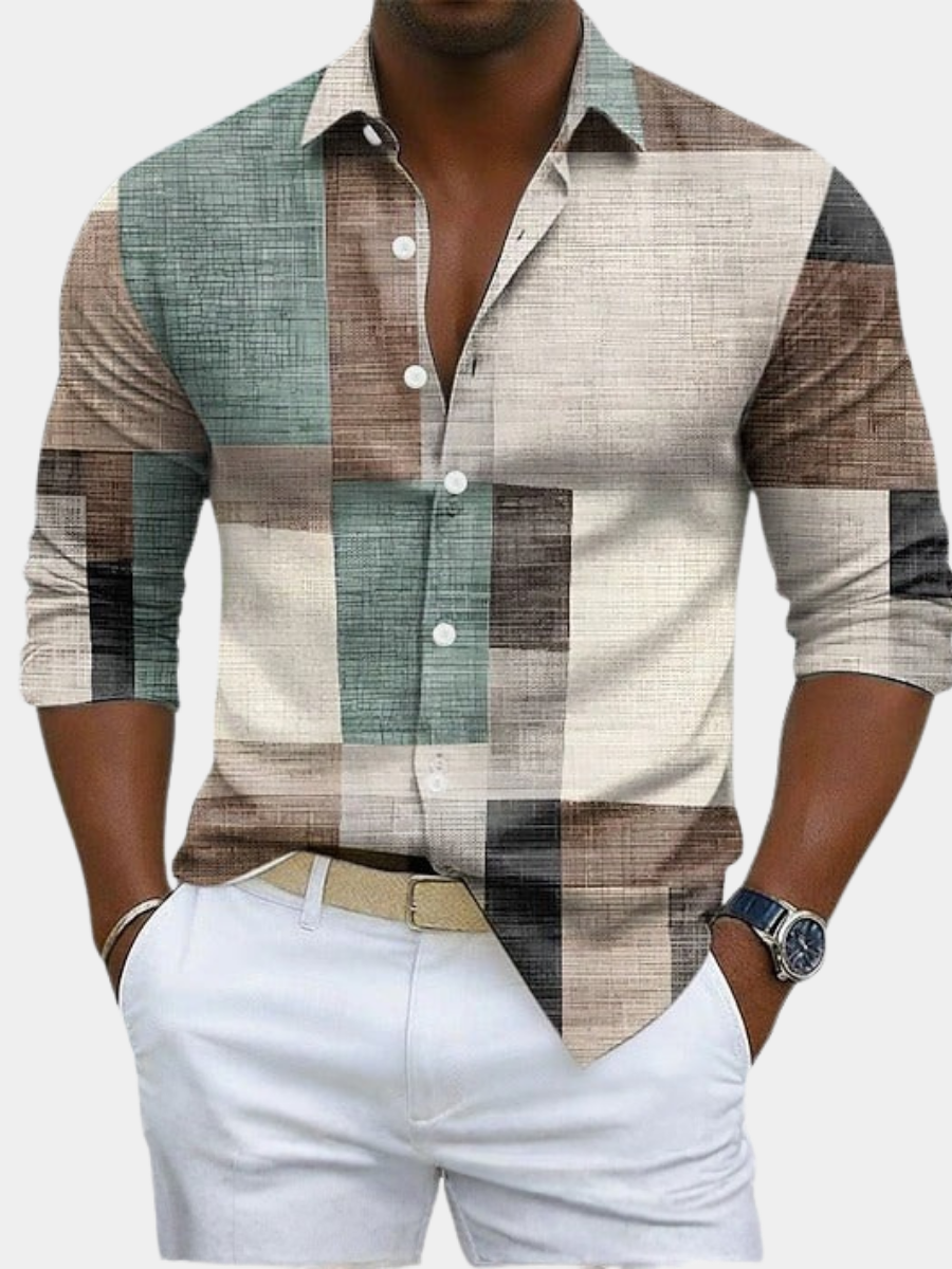 MAISON VALÉRIE | Chemise géométrique pour homme