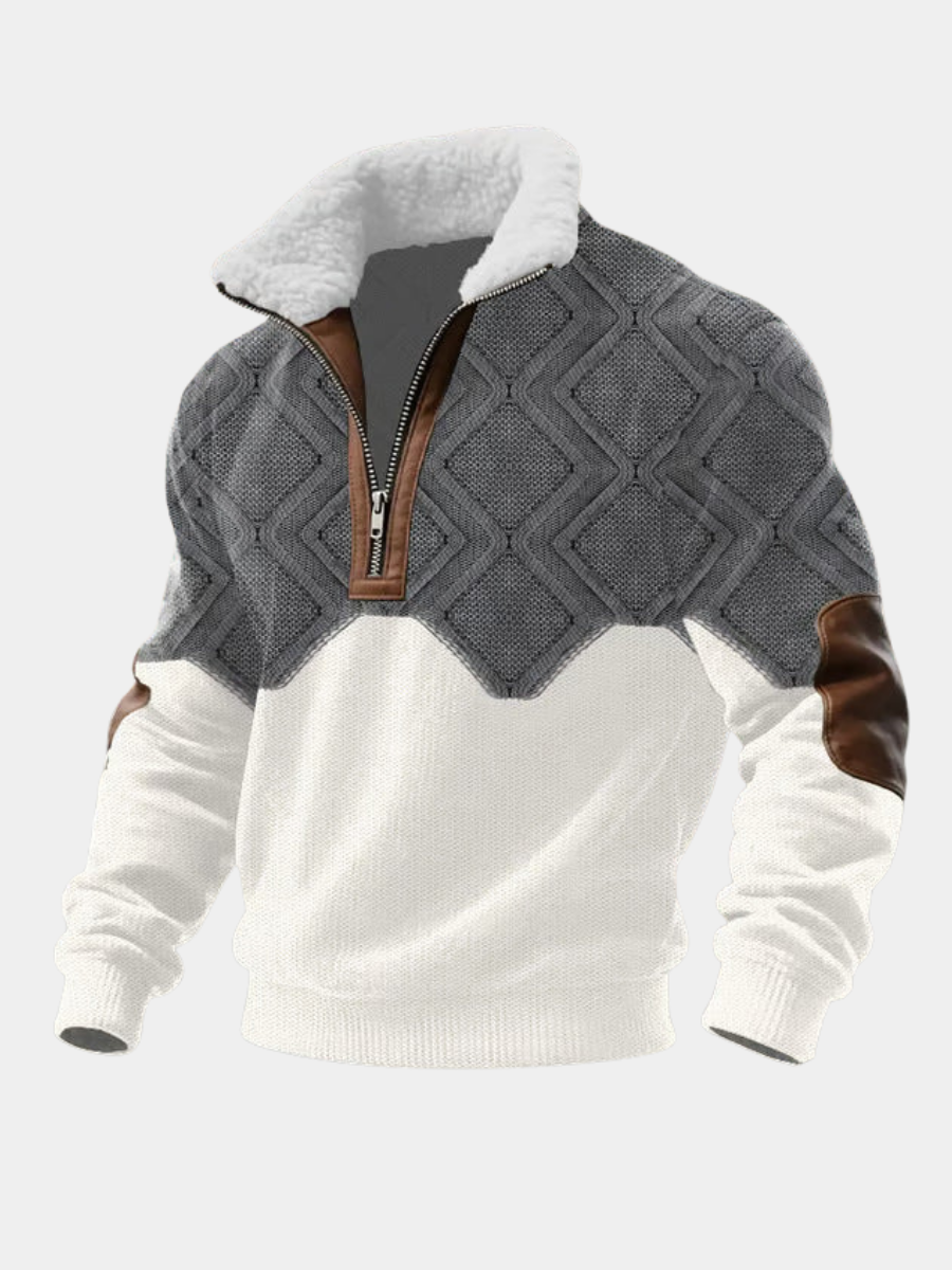 Pull à col haut en polaire pour homme — Maison Valérie