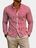 MAISON VALÉRIE | Chemise classique à rayures pour hommes
