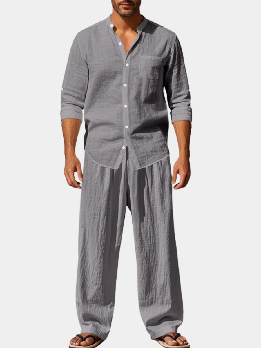 MAISON VALÉRIE | Ensemble en lin classique pour hommes