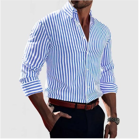 MAISON VALÉRIE | Chemise à rayures pour hommes