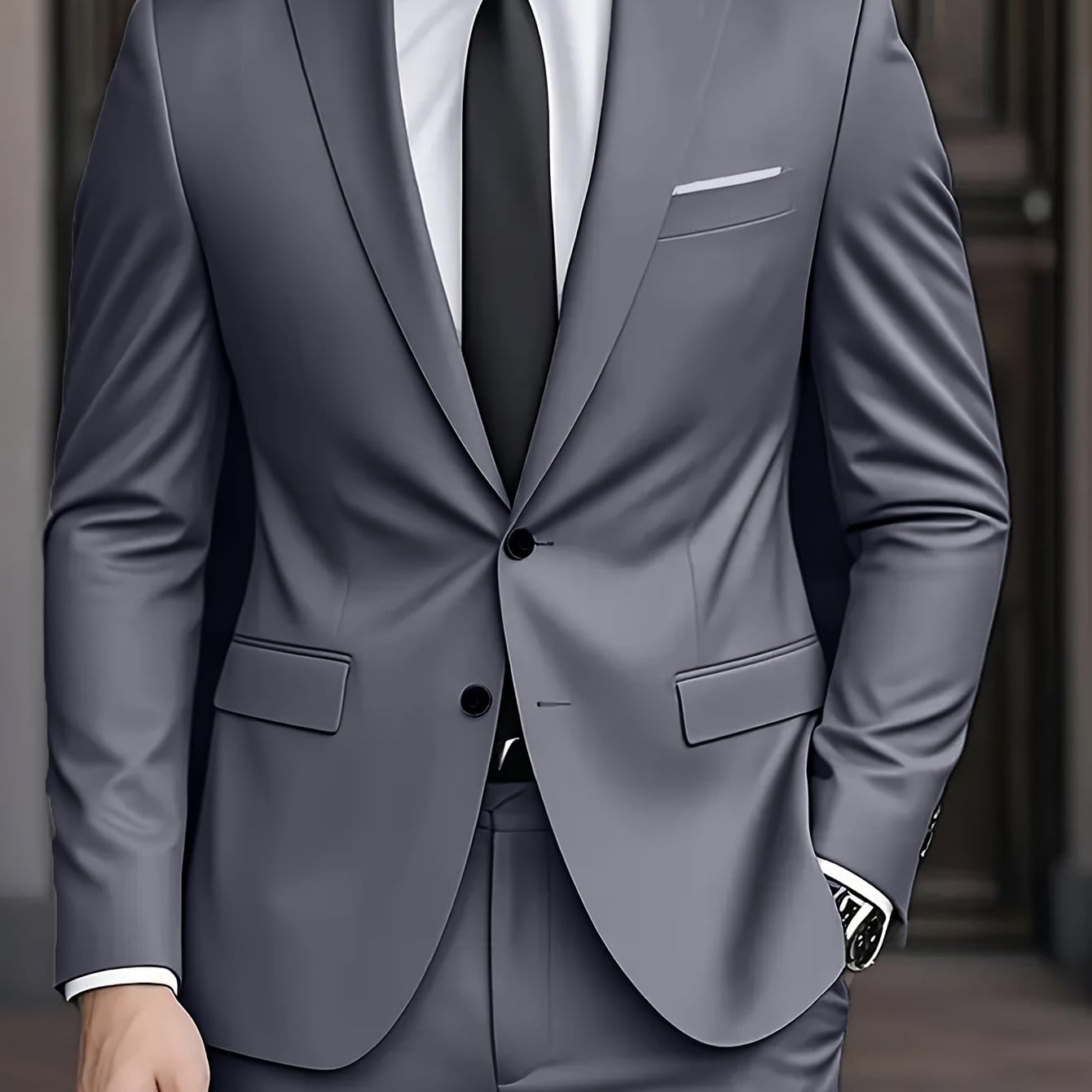 MAISON VALÉRIE | Costume en laine mélangée pour homme