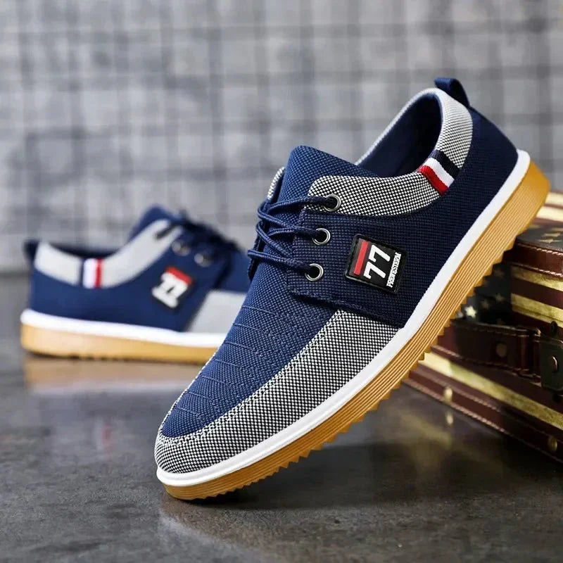 MAISON VALÉRIE | Chaussures loafer en canvas pour hommes