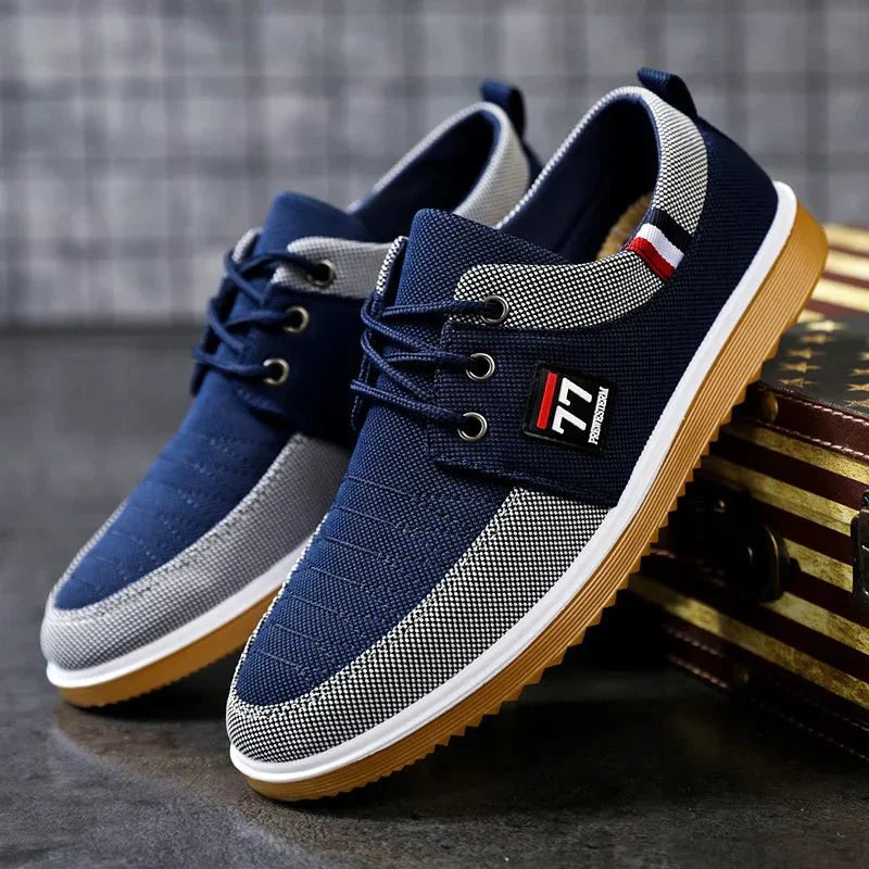 MAISON VALÉRIE | Chaussures loafer en canvas pour hommes