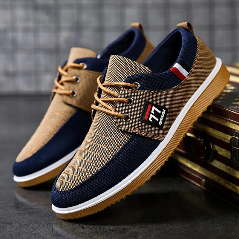 MAISON VALÉRIE | Chaussures loafer en canvas pour hommes