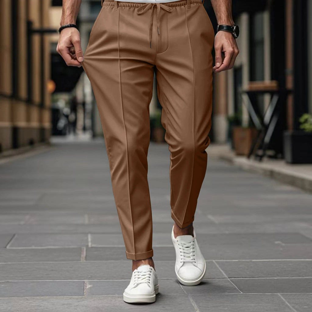 MAISON VALÉRIE | Pantalons chino slim fit avec cordon de serrage pour hommes
