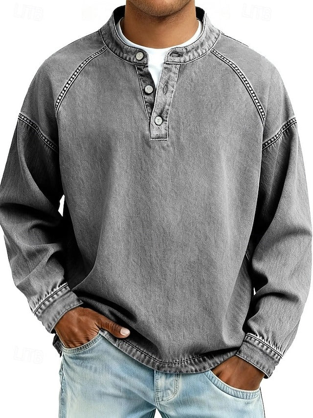 MAISON VALÉRIE | Chemise henley pour hommes