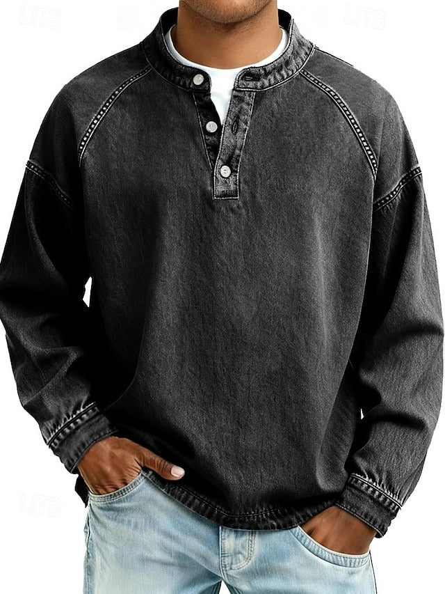 MAISON VALÉRIE | Chemise henley pour hommes