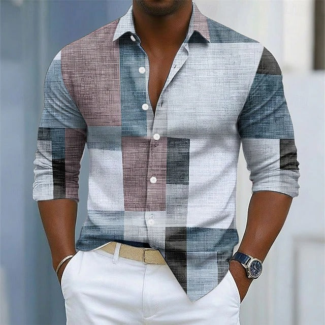 MAISON VALÉRIE | Chemise géométrique pour homme