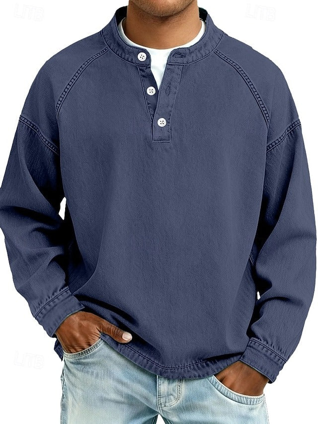 MAISON VALÉRIE | Chemise henley pour hommes