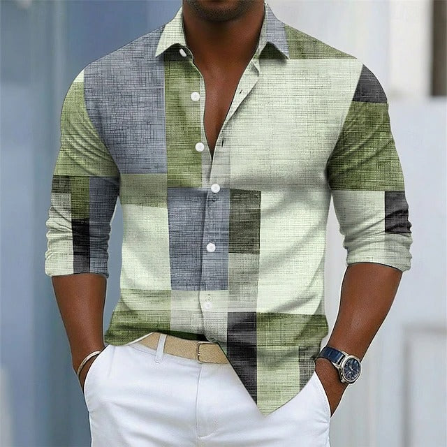 MAISON VALÉRIE | Chemise géométrique pour homme