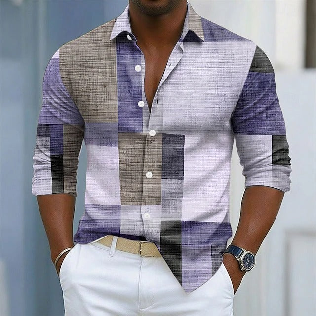 MAISON VALÉRIE | Chemise géométrique pour homme