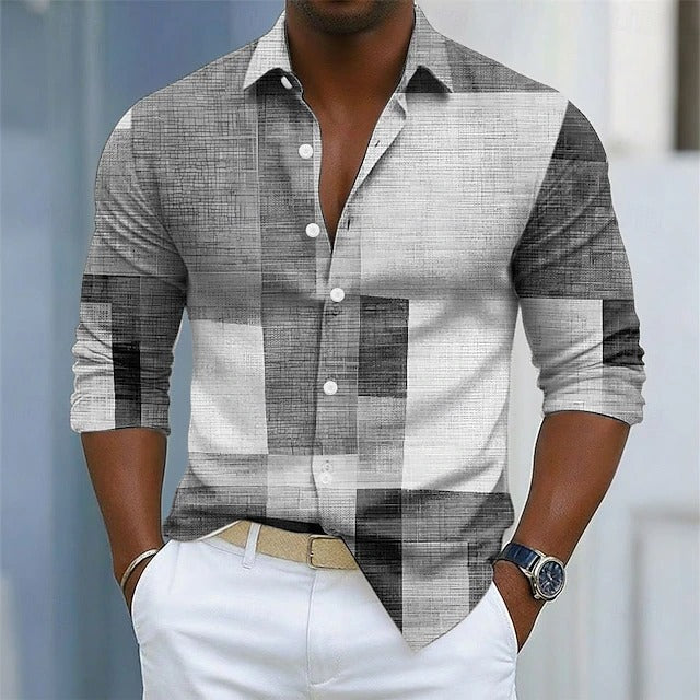 MAISON VALÉRIE | Chemise géométrique pour homme