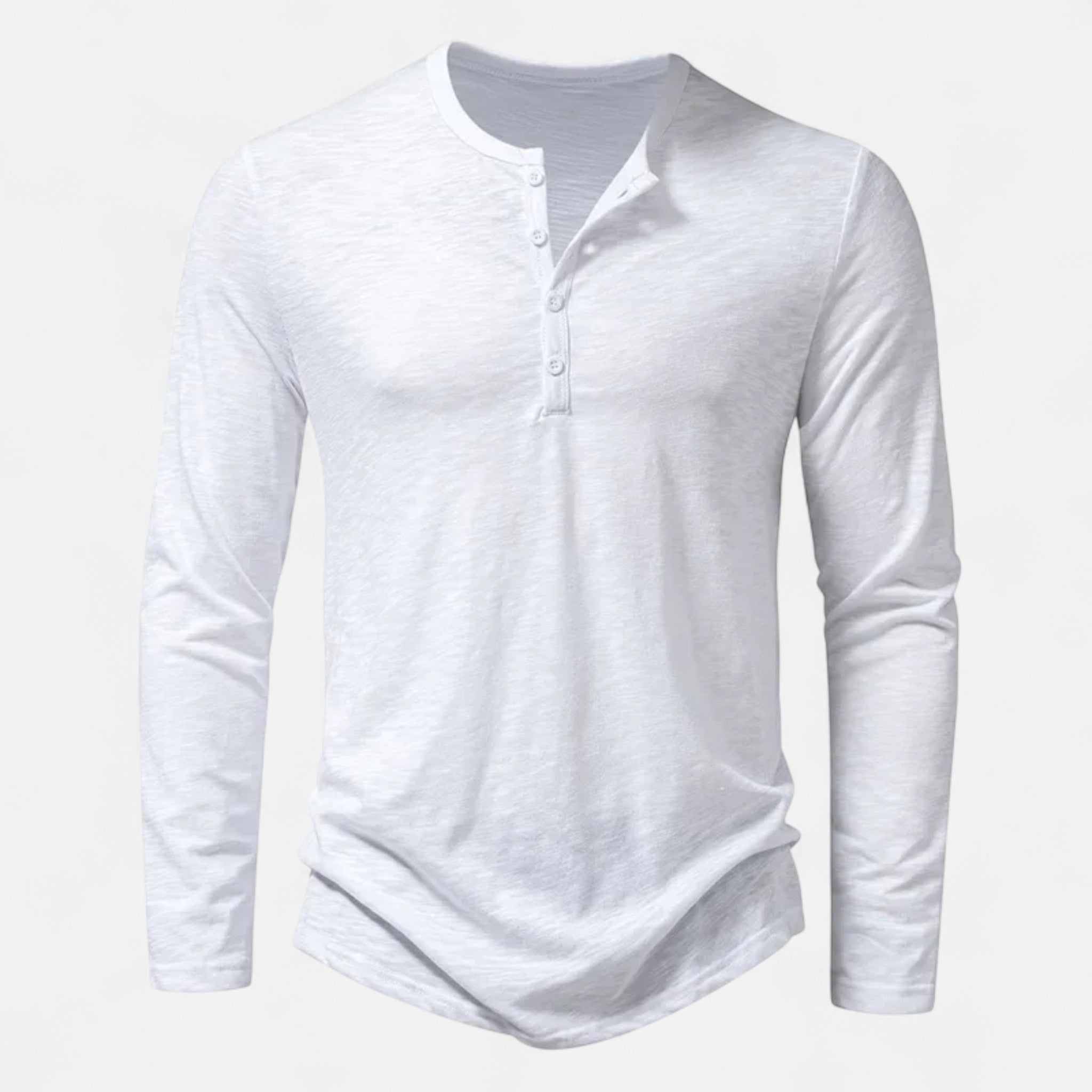 MAISON VALÉRIE | Chemise henley à boutons pour hommes
