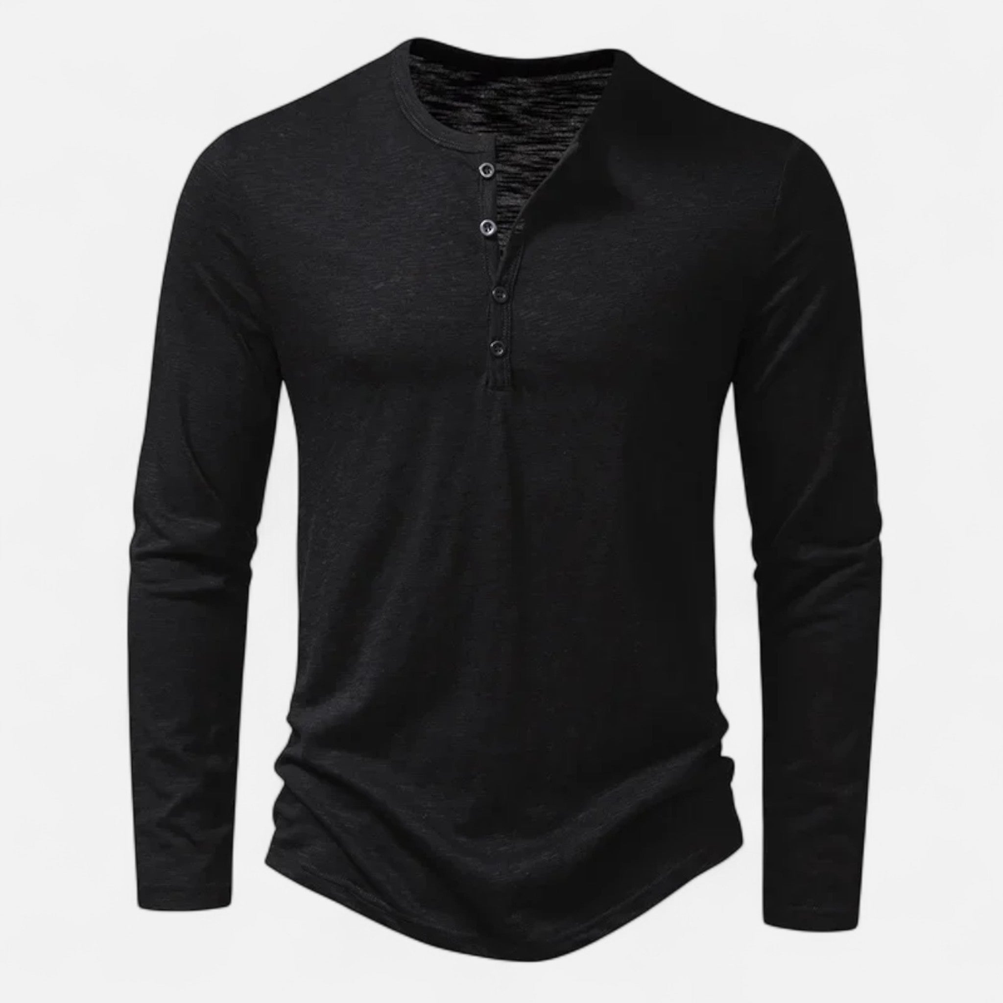 MAISON VALÉRIE | Chemise henley à boutons pour hommes