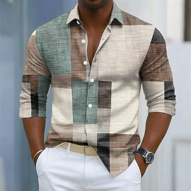 MAISON VALÉRIE | Chemise géométrique pour homme