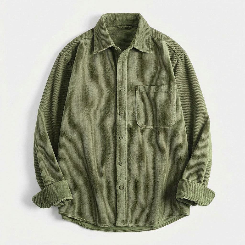 MAISON VALÉRIE | Veste chemise en velours côtelé pour homme