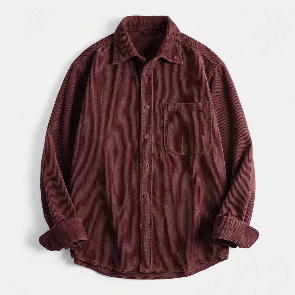 MAISON VALÉRIE | Veste chemise en velours côtelé pour homme