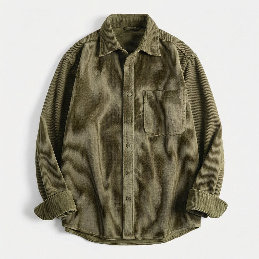 MAISON VALÉRIE | Veste chemise en velours côtelé pour homme