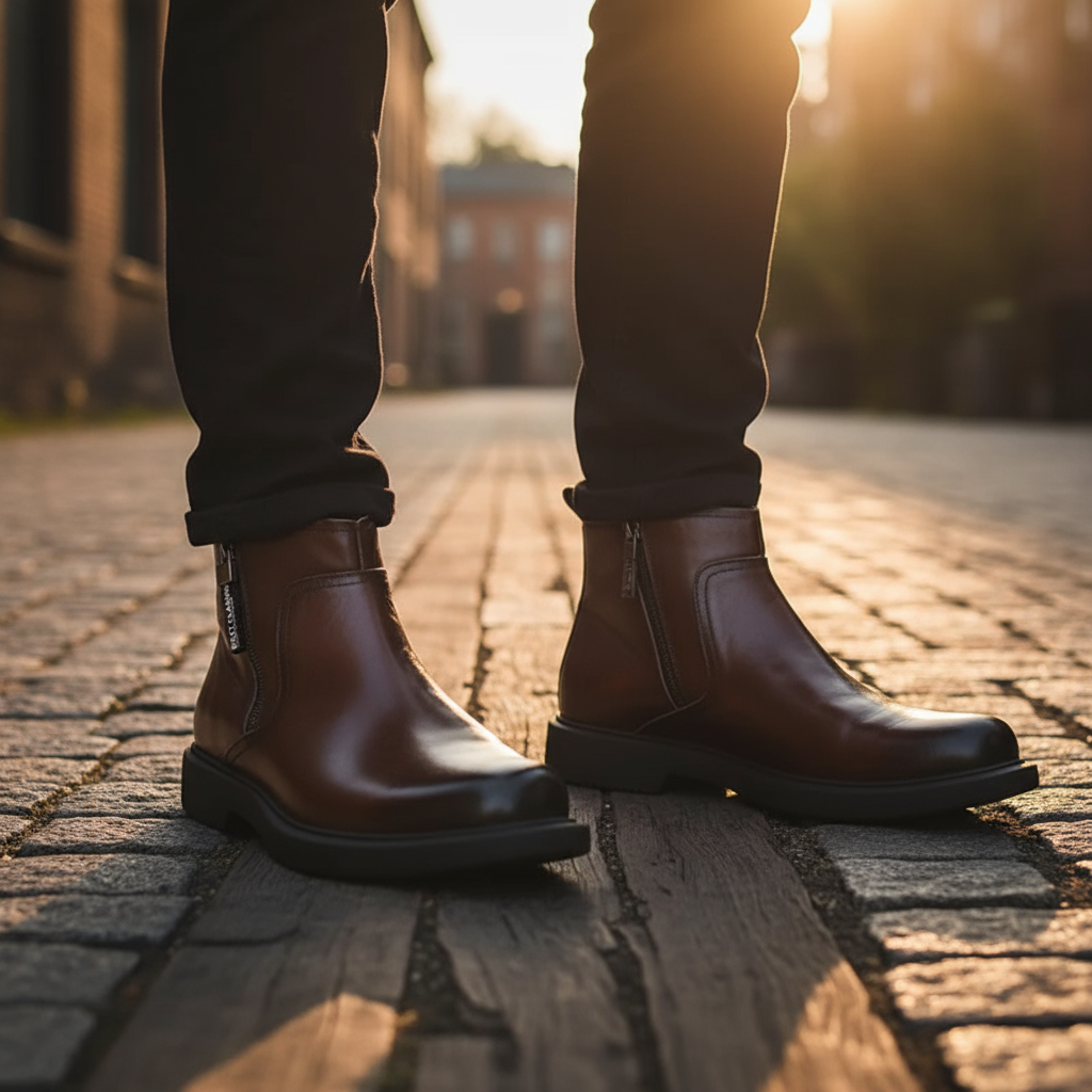 MAISON VALÉRIE | Bottes zippées pour hommes