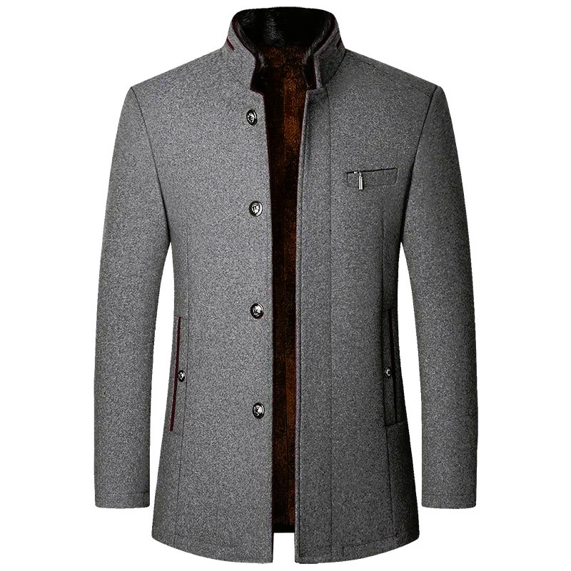 Manteau en mélange de laine pour homme