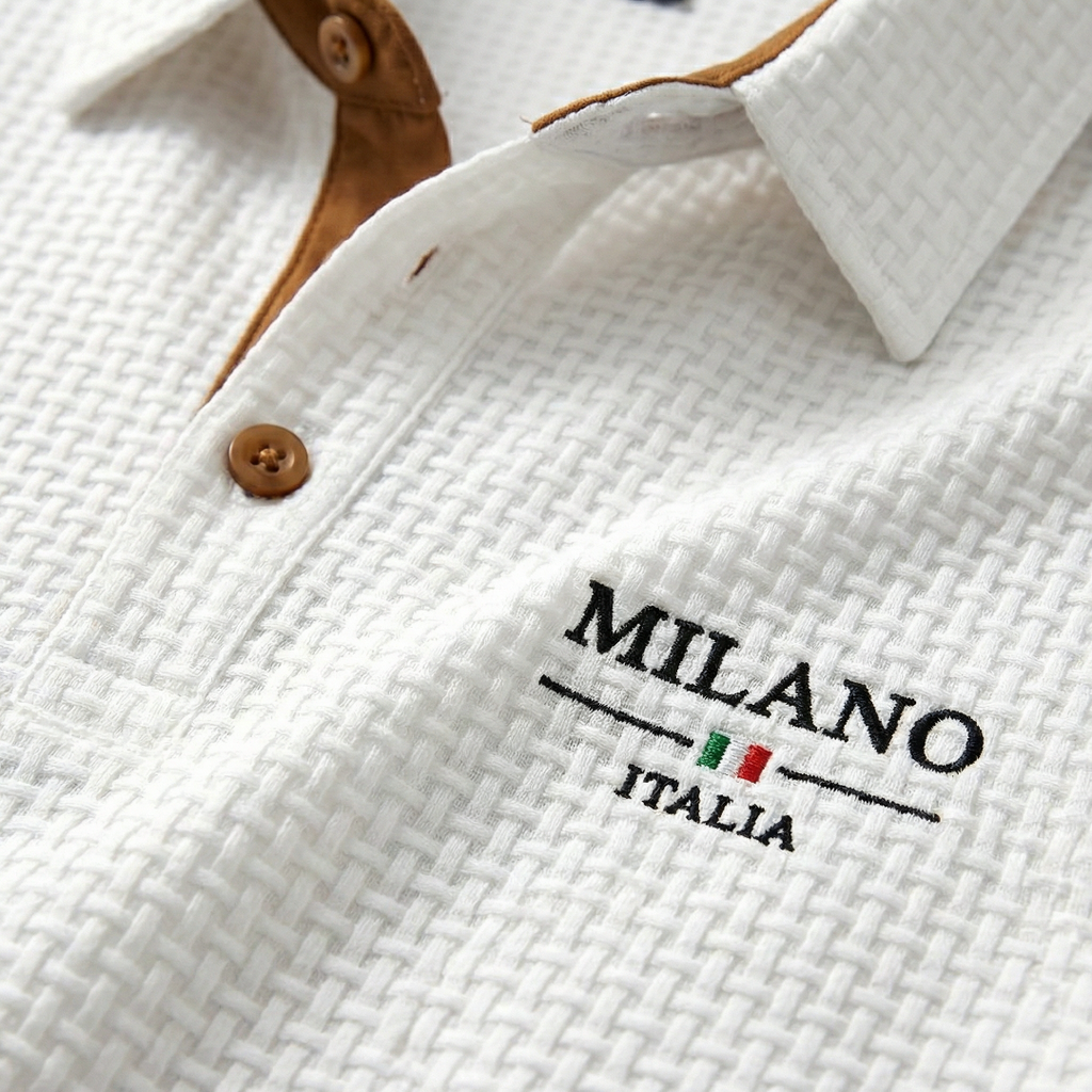 MAISON VALÉRIE | Polo jacquard pour hommes