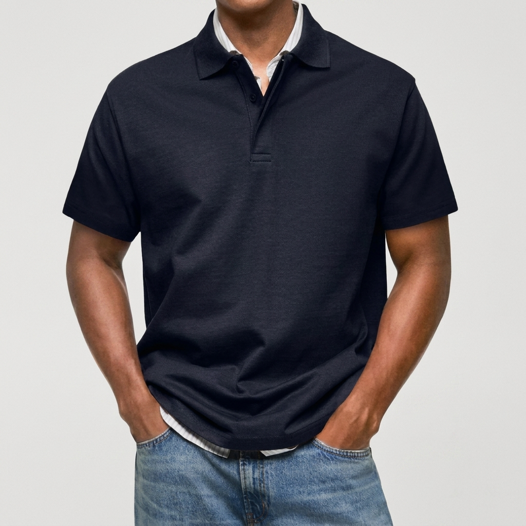 MAISON VALÉRIE | Polo en maille texturée pour hommes