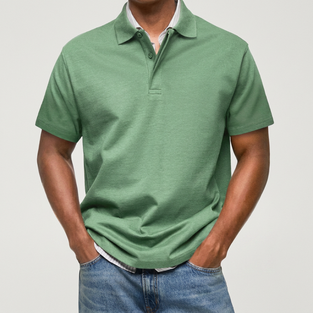 MAISON VALÉRIE | Polo en maille texturée pour hommes
