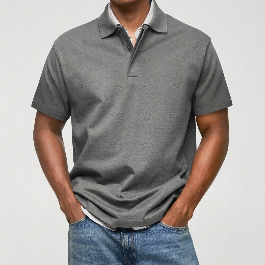 MAISON VALÉRIE | Polo en maille texturée pour hommes
