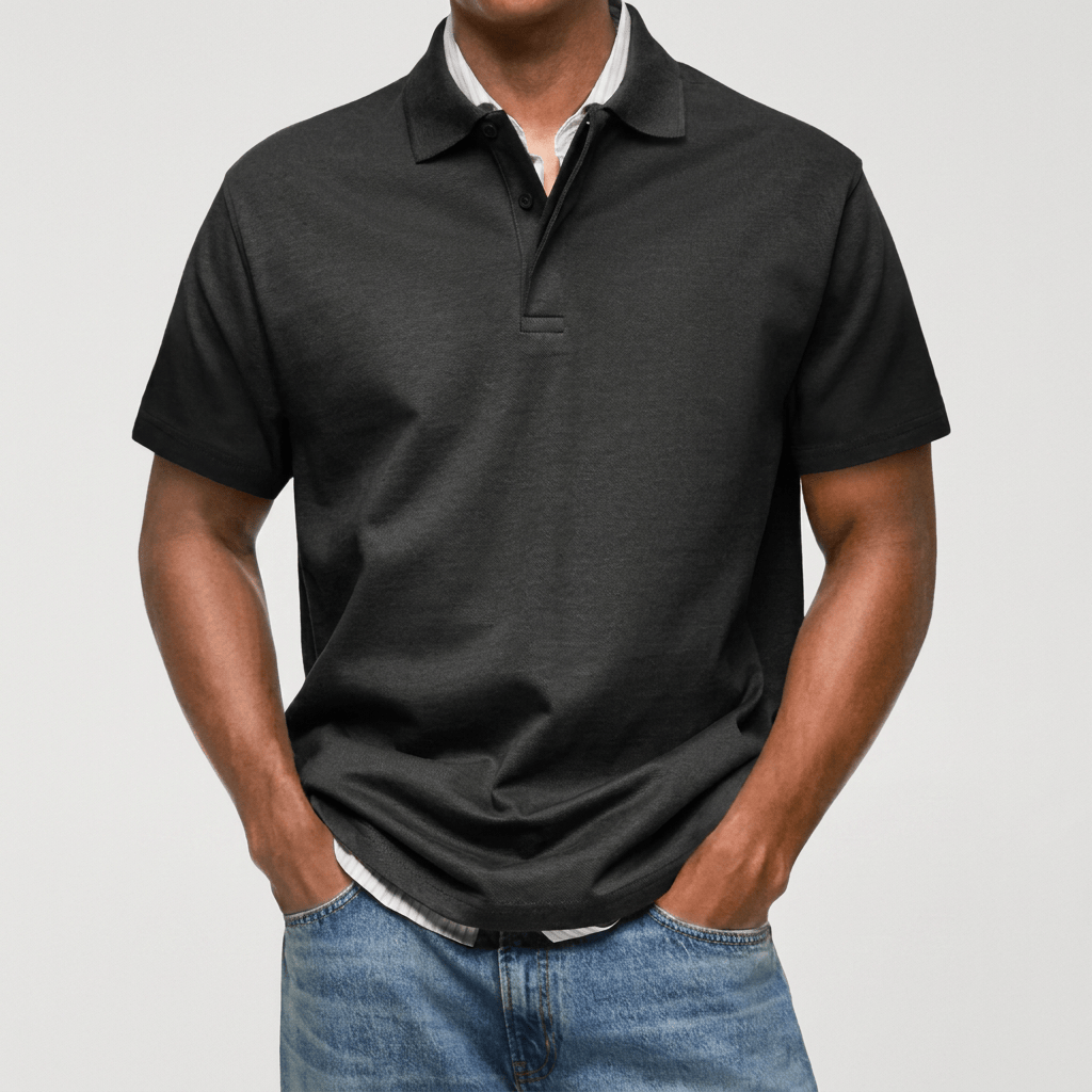 MAISON VALÉRIE | Polo en maille texturée pour hommes