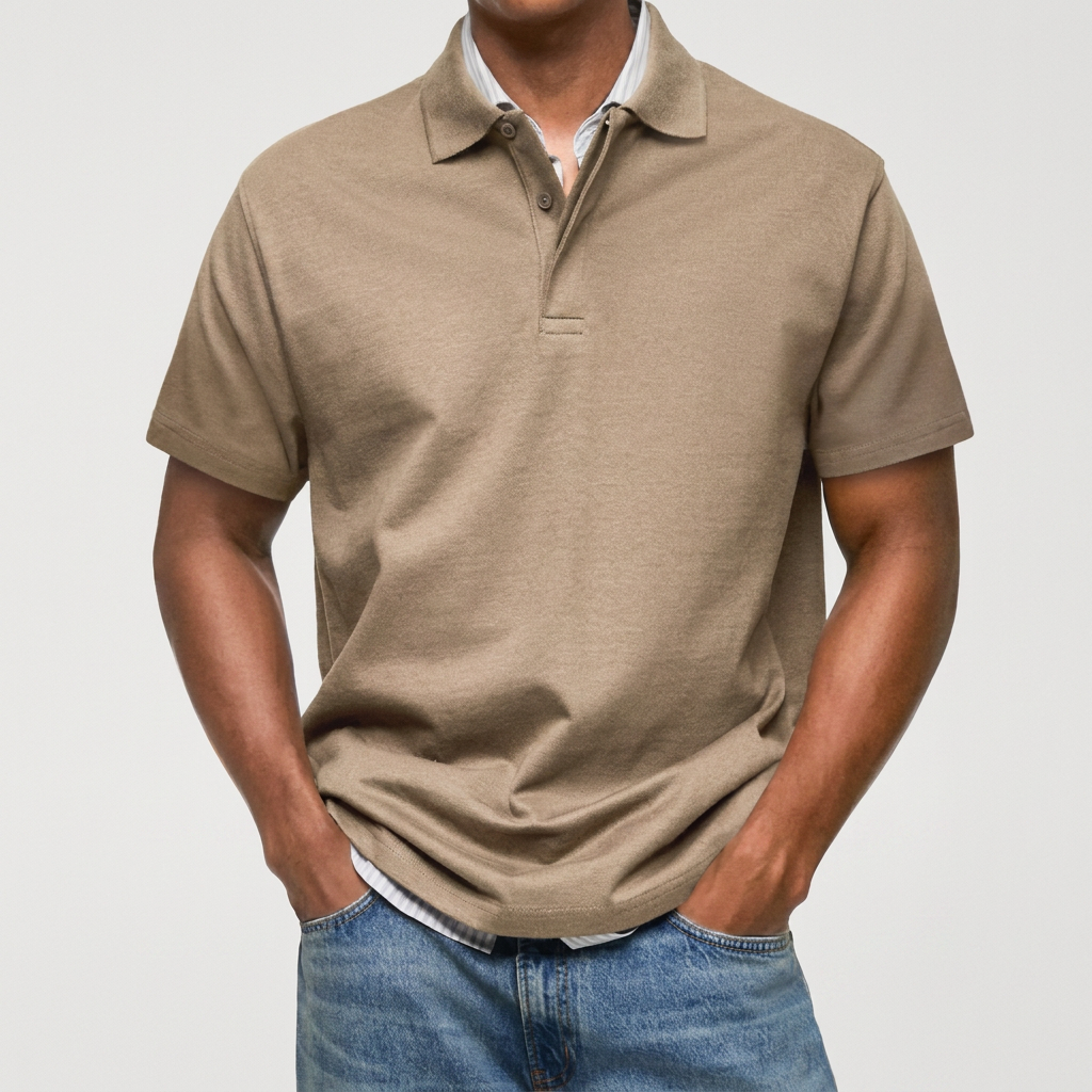 MAISON VALÉRIE | Polo en maille texturée pour hommes