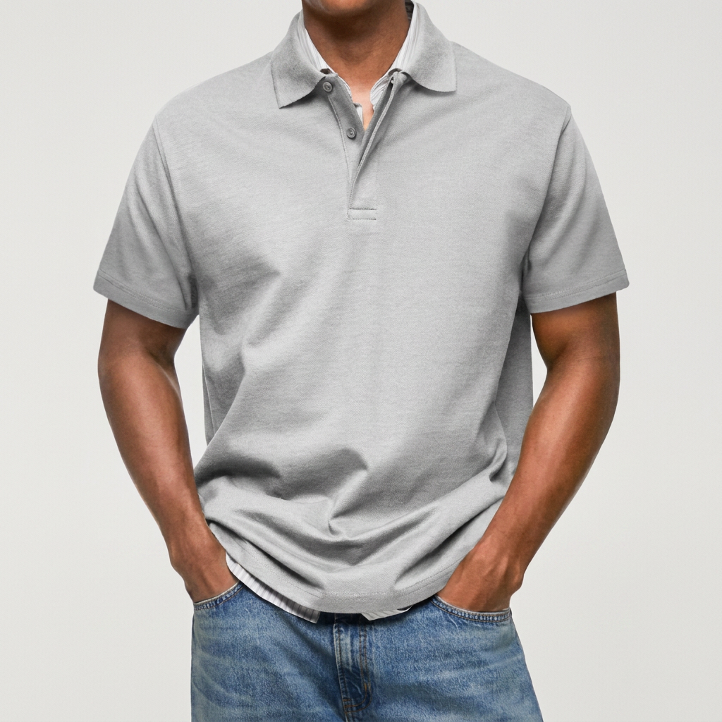 MAISON VALÉRIE | Polo en maille texturée pour hommes