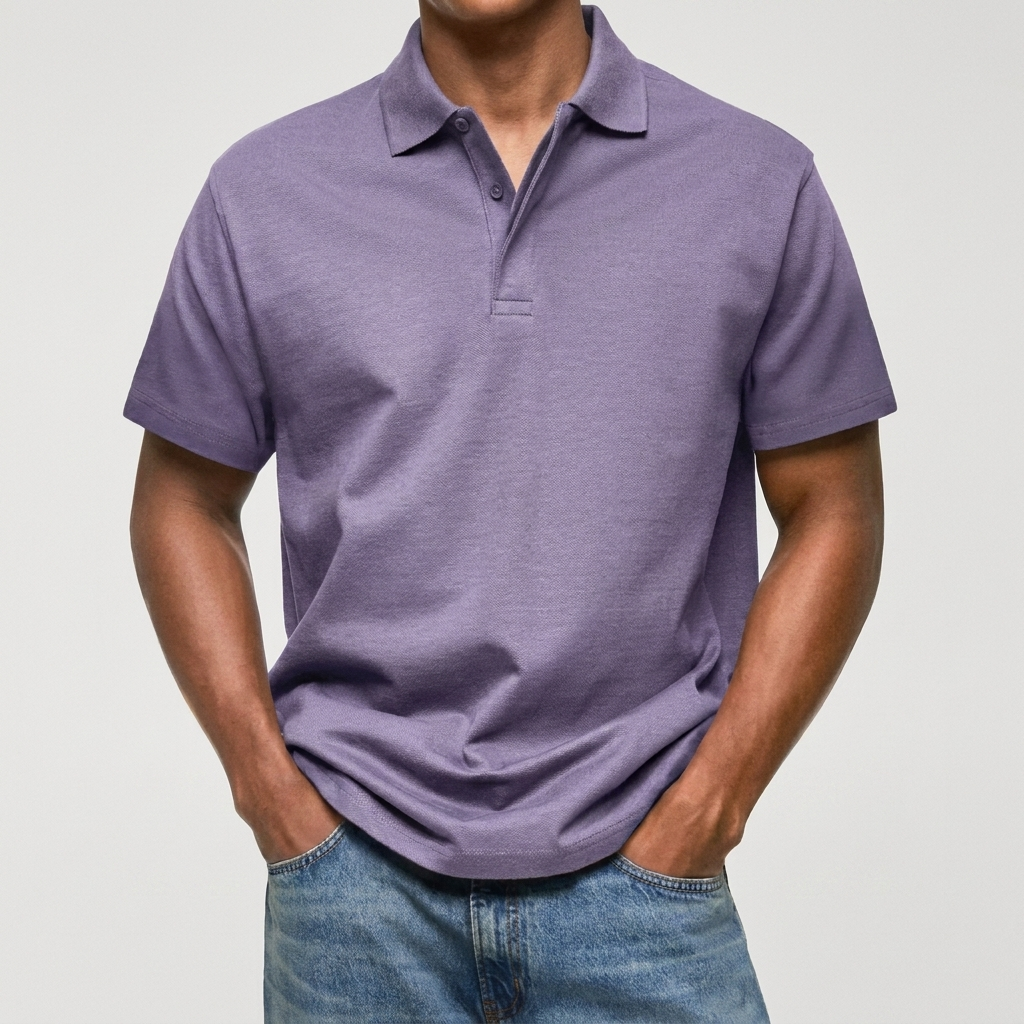 MAISON VALÉRIE | Polo en maille texturée pour hommes