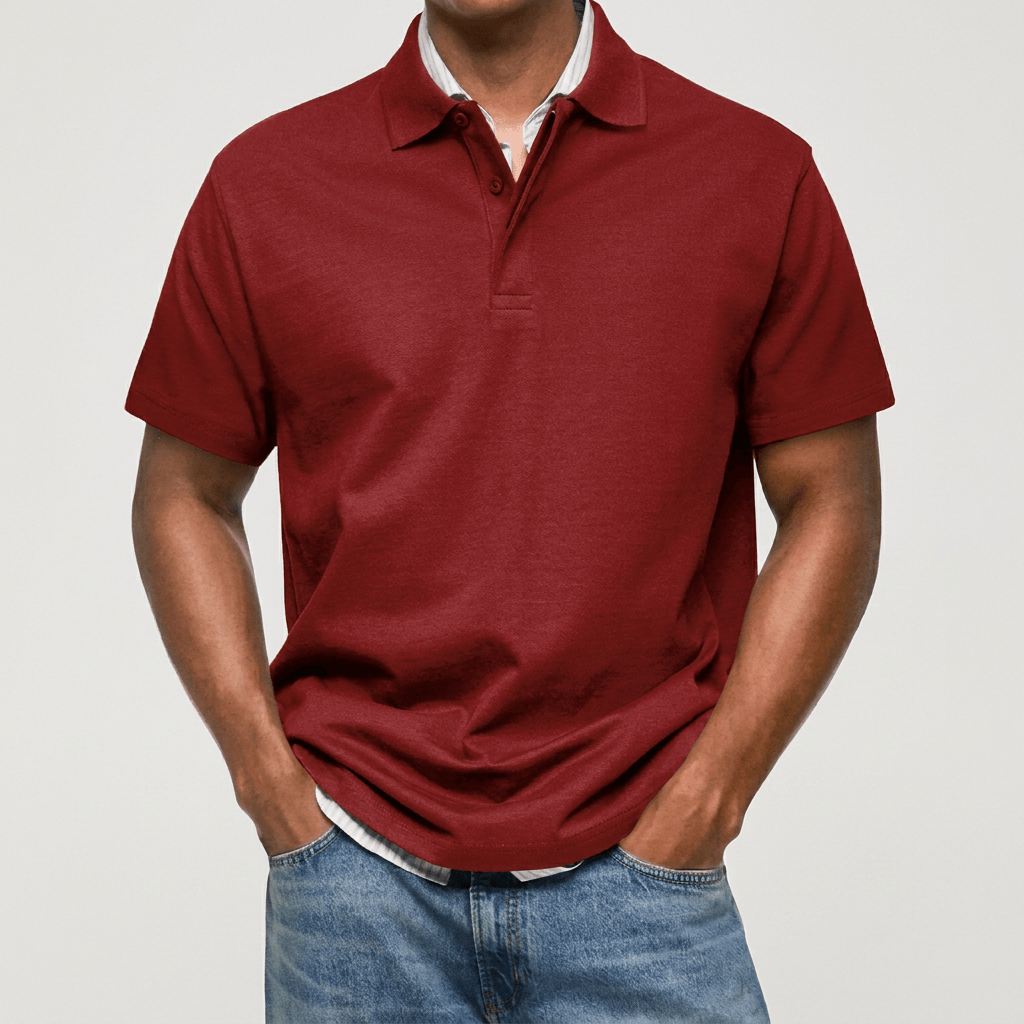 MAISON VALÉRIE | Polo en maille texturée pour hommes
