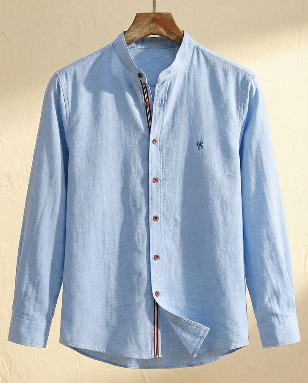 MAISON VALÉRIE | Chemise élégante col mao pour homme