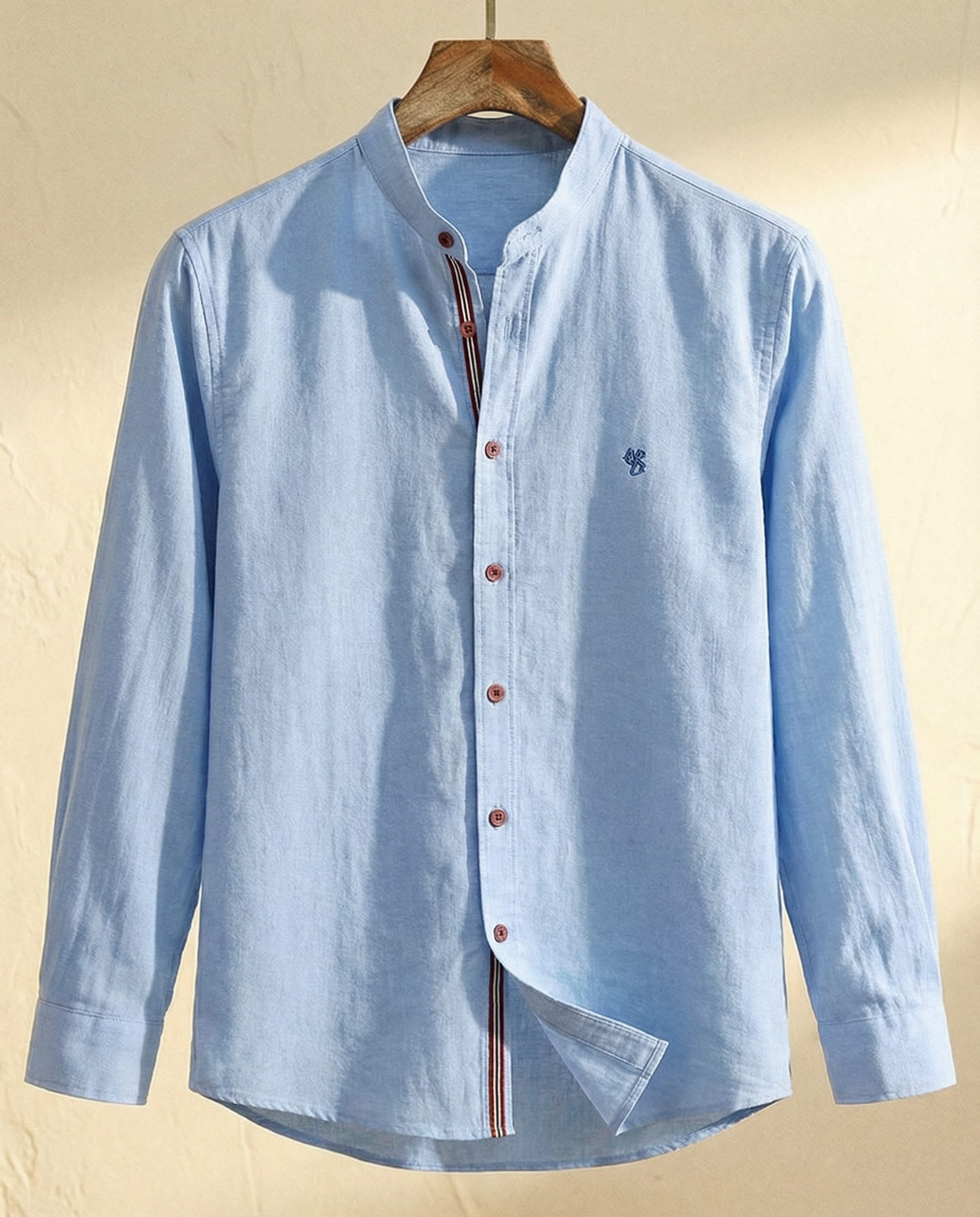 MAISON VALÉRIE | Chemise élégante col mao pour homme