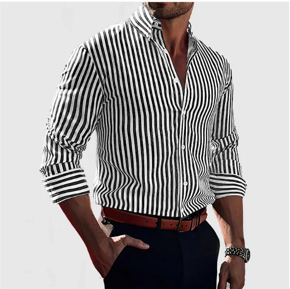 MAISON VALÉRIE | Chemise à rayures pour hommes
