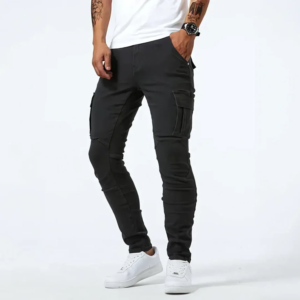 MAISON VALÉRIE | Jeans cargo en denim pour hommes