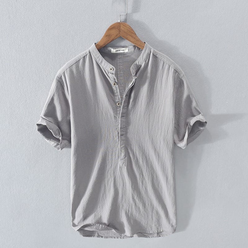 MAISON VALÉRIE | Chemise à col mao pour hommes