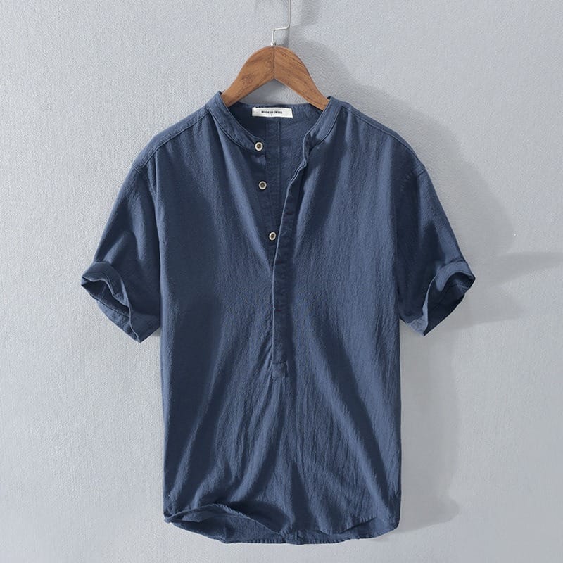 MAISON VALÉRIE | Chemise à col mao pour hommes