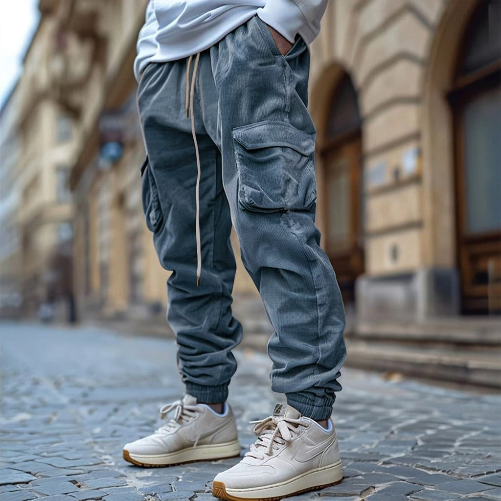 MAISON VALÉRIE | Pantalon en velours côtelé à cordon pour homme