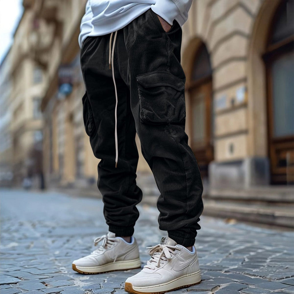 MAISON VALÉRIE | Pantalon en velours côtelé à cordon pour homme