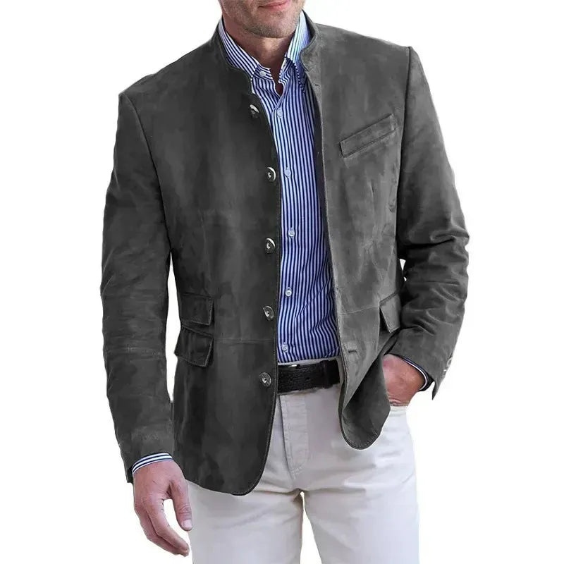 MAISON VALÉRIE | Blazer à col montant pour homme