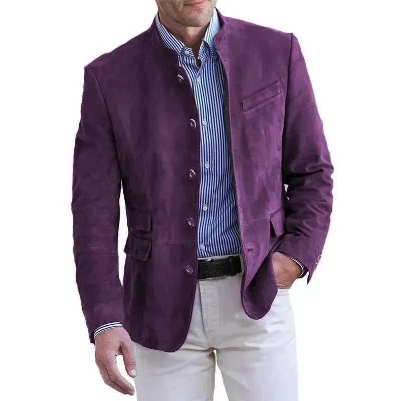 MAISON VALÉRIE | Blazer à col montant pour homme