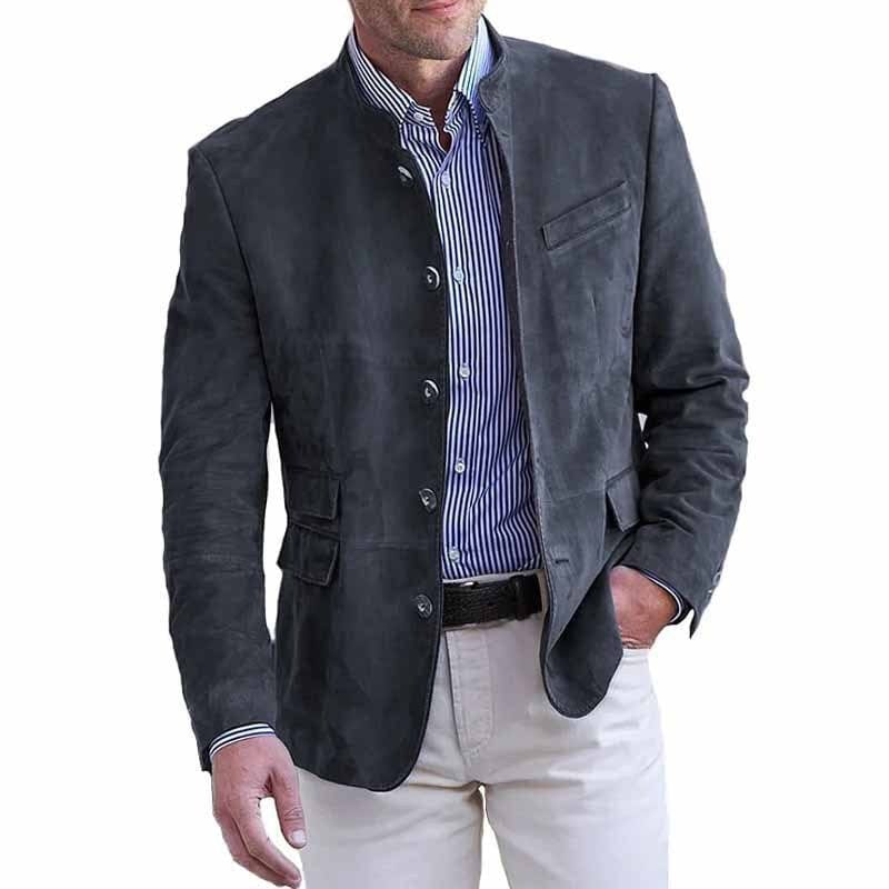 MAISON VALÉRIE | Blazer à col montant pour homme